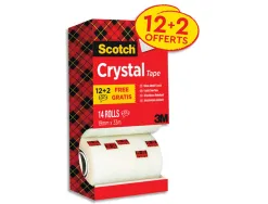 Ruban adhésif scotch crystal 600 19mmx33m boîte individuelle