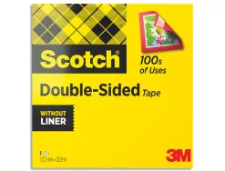 Ruban adhésif scotch double face 665 sans intercalaire 12mmx33m