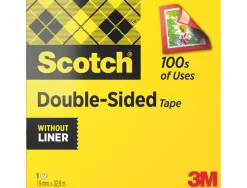 Ruban adhésif scotch double face 665 sans intercalaire 19mmx33m