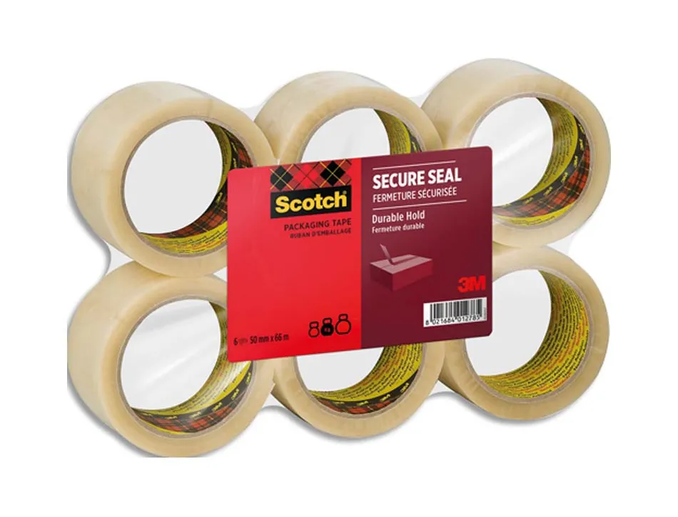 Ruban adhésif scotch heavy emballage 50mmx66m 57 microns coloris transparent
