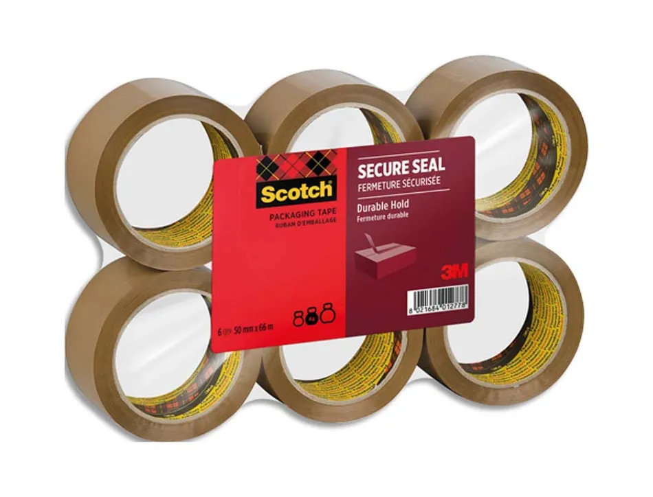 Ruban adhésif scotch heavy emballage 57 microns 50mmx66m coloris havane