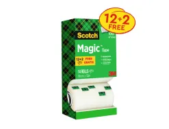 Ruban adhésif scotch magic 81019m mx33m tour 14 rouleaux dont 4 gratuits