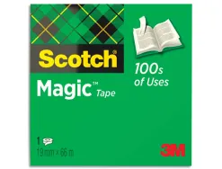 Ruban adhésif scotch magic 810 permet écrire invisible 19mmx66m boîte individuelle