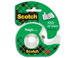 Ruban adhésif scotch magic 810 permet écrire invisible 19mmx33m boîte individuelle