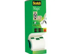 Ruban adhésif scotch magic 81019m mx33m tour 8 rouleaux dont1 gratuit