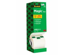 Ruban adhésif scotch magic 81019m mx33m tour 8 rouleaux dont1 gratuit