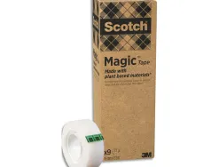 Ruban adhésif scotch magic green invisible recyclé 19mmx33m tour 9 rouleaux