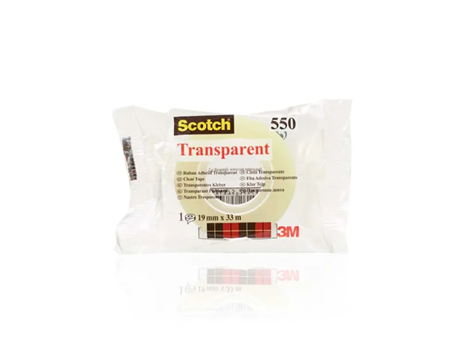 Ruban adhésif scotch transparent résistant 19mmx33m sachet