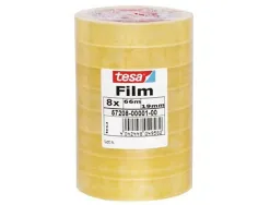 Ruban adhésif tesa polypropylène déroulement silencieux 19mmx66m tour 8 rouleaux