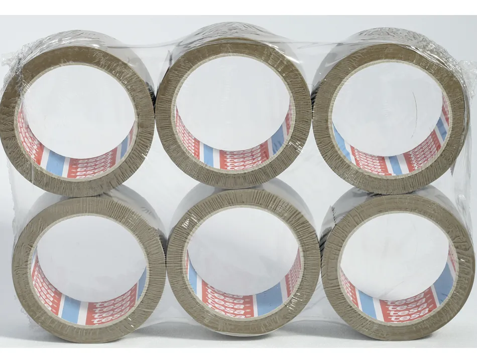 Ruban adhésif tesapack emballage polypropylène solide sans solvant résistant uv silencieux 50mmx66m havane