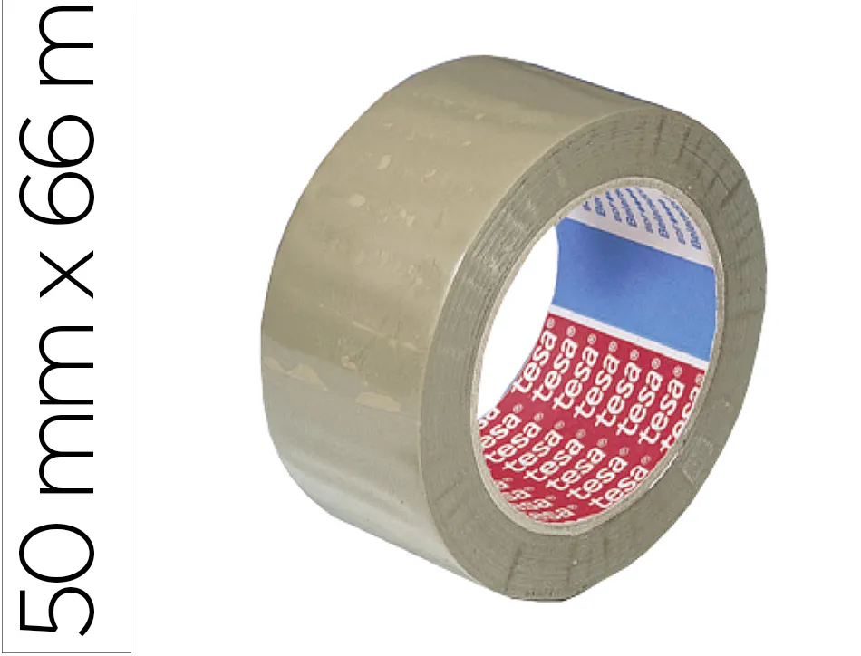 Ruban adhésif tesapack emballage polypropylène solide sans solvant résistant uv silencieux 50mmx66m havane
