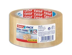 Ruban adhésif tesapack pvc emballage extra fort très résistant déchirement silencieux 50mmx66m transparent