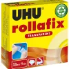 Ruban adhésif uhu rollafix transparent 19mmx33m lot 12 rouleaux