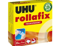 Ruban adhésif uhu rollafix transparent 19mmx33m lot 12 rouleaux