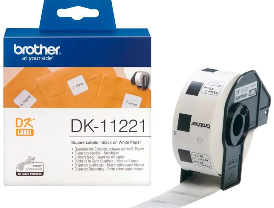 Ruban brother ql 23x23mm boite de 1000