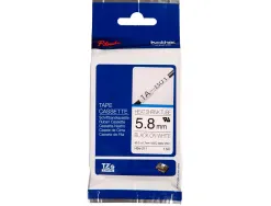 Ruban brother thermoretractible hse 211 5,8mm etiquette impression noir/blanc