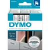 Ruban dymo d1 polyester adhésif permanent 12mmx5.5m noir/blanc