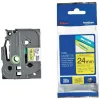 Ruban laminé tze pour titreuse brother p-touch tze651 24mm coloris impression noir/jaune