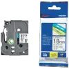 Ruban laminé tze pour titreuse brother p-touch tze241 18mm coloris impression noir/blanc