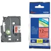 Ruban laminé tze pour titreuse brother p-touch tze431 12mm coloris impression noir/rouge