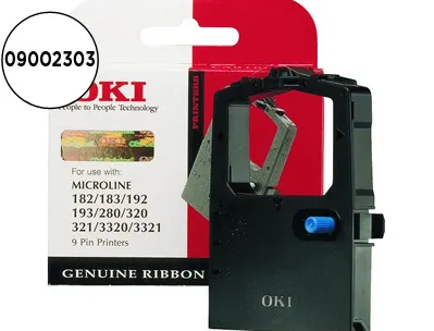 Ruban matricielle oki 09002303 pour ml183/192/193/280/320/321/33200/3321 couleur couleur noir