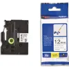 Ruban ptouch brother flexible laminé 12 mm noir / blanc tzefx231
