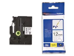 Ruban ptouch brother flexible laminé 12 mm noir / blanc tzefx231