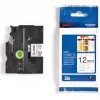 Ruban ptouch brother non laminé noir / blanc 12 mm x 8 m