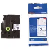 Ruban ptouch brother textile thermocollant laminé 12 mm bleu / blanc tzefa3