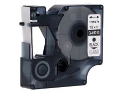 Ruban q-connect noir-transparent 12mm x 7mt d1 0-45010