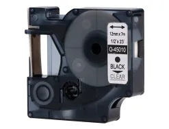 Ruban q-connect noir-transparent 12mm x 7mt d1 0-45010