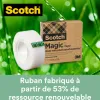 Ruban scotch magic recyclé 19 mm x 30 m boîte individuelle