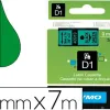 Ruban titreuse dymo 1000/5500 9mmx7m coloris impression noir/vert