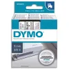 Ruban titreuse dymo d1 9mmx7m coloris impression noir/transparent
