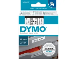 Ruban titreuse dymo d1 19mmx7m coloris impression noir/blanc