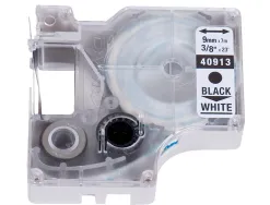 Ruban titreuse dymo d1 9mmx7m coloris impression noir/blanc