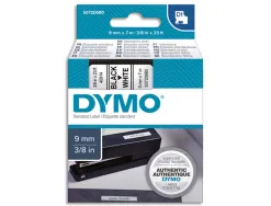 Ruban titreuse dymo d1 9mmx7m coloris impression noir/blanc