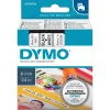 Ruban titreuse dymo d1 6mmx7m coloris impression noir/blanc