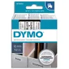 Ruban titreuse dymo d1 12mmx7m coloris impression noir/blanc