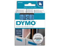 Ruban titreuse dymo d1 12mmx7m coloris impression noir/bleu