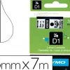 Ruban titreuse dymo électronique standard d1 6mmx7m coloris impression noir/transparent