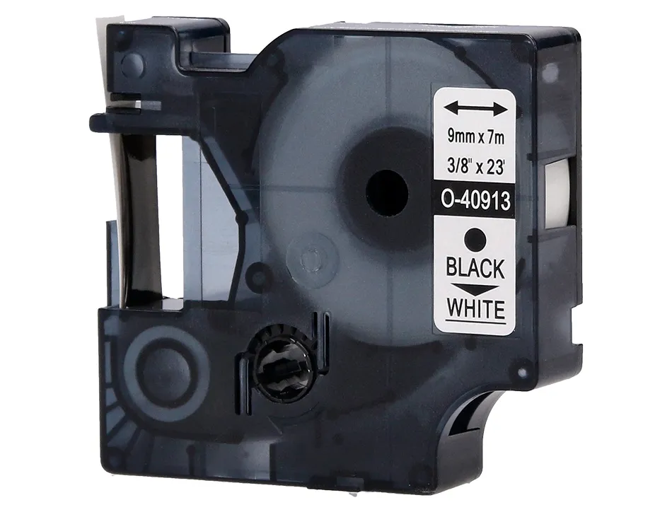 Ruban titreuse q-connect 1000 noir-blanc 9mm x 7mt d2 0-40913