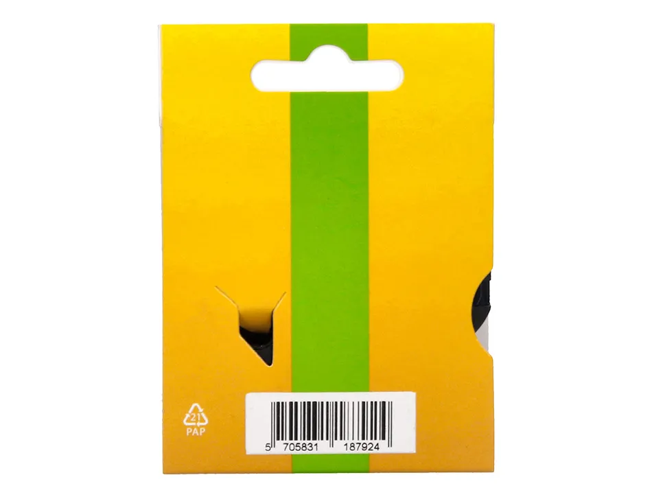 Ruban titreuse q-connect 1000 noir-blanc 9mm x 7mt d2 0-40913