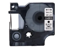 Ruban titreuse q-connect 1000 noir-blanc 9mm x 7mt d2 0-40913