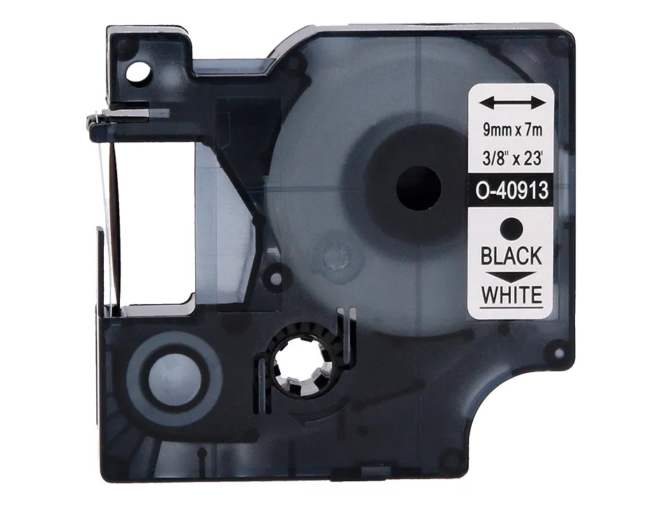 Ruban titreuse q-connect 1000 noir-blanc 9mm x 7mt d2 0-40913
