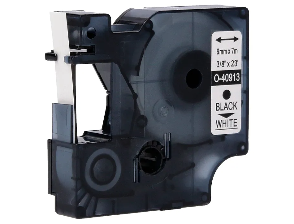 Ruban titreuse q-connect 1000 noir-blanc 9mm x 7mt d2 0-40913
