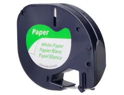 Ruban titreuse q-connect 12mm x 4 mt noir-blanc support papier letratag 091200