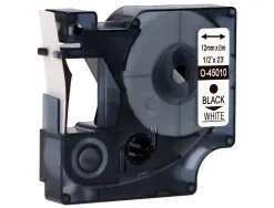 Ruban titreuse q-connect mk-221 blanc-noir 9mm x 8 mt compatible brother