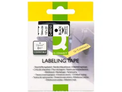 Ruban titreuse q-connect mk-221 blanc-noir 9mm x 8 mt compatible brother
