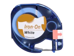 Ruban titreuse q-connect 12mm x 2 mt noir-blanc support polyester letratag 018769